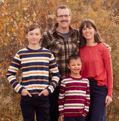 A picture of me, my wife and two boys (aged 14 and 6)